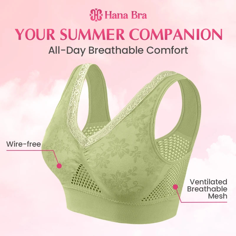 Hana Bra - Pure Cotton Buttonless Comfy Lifting Bra