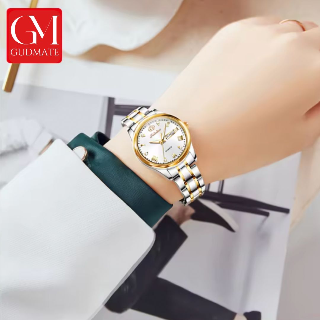 MESA LOVE LUXURY SET -  Classic Wristwatch Bracelet Pendant Necklace For Women