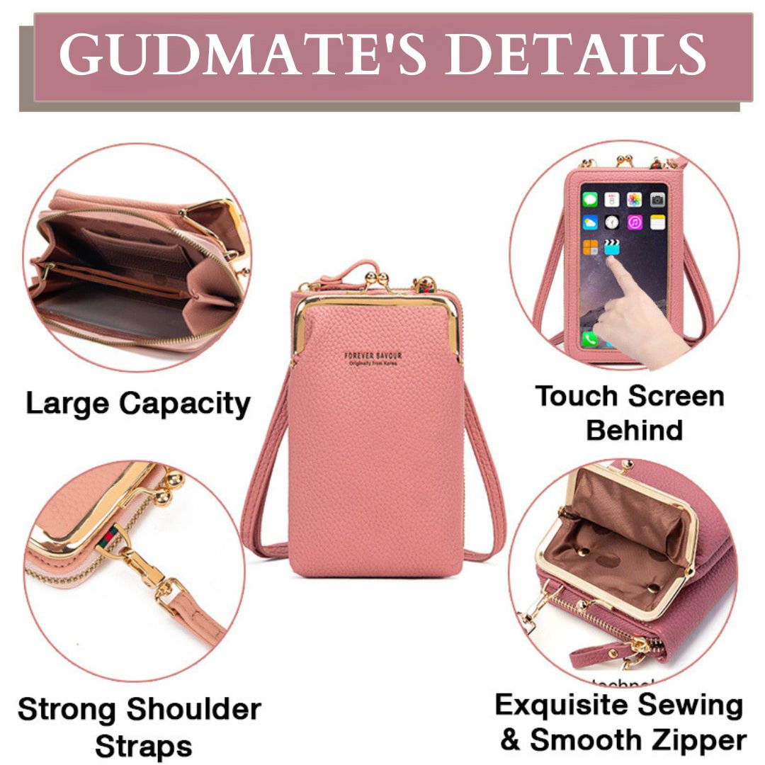 Posh Bag - Touch Screen Waterproof Leather Crossbody Multifunctional Phone Bag