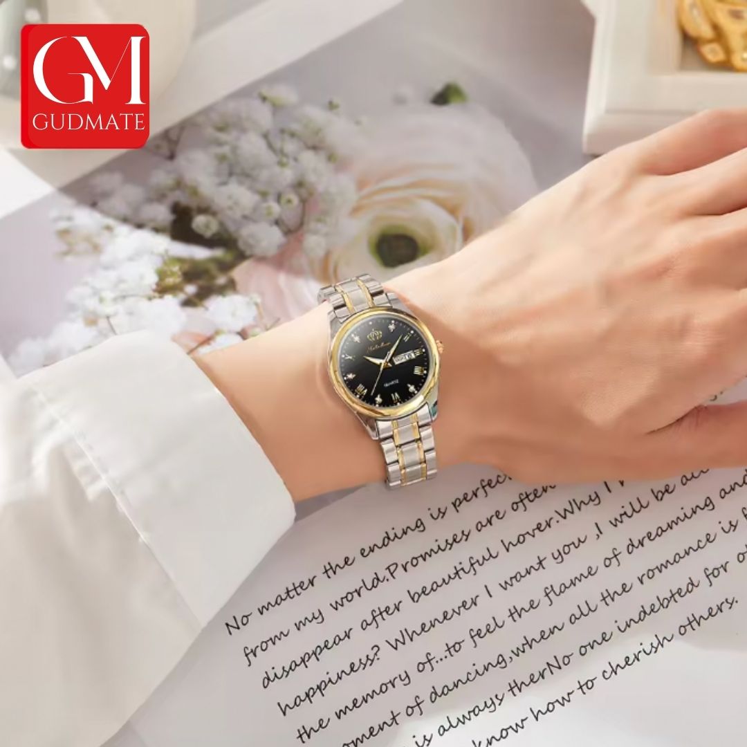 MESA LOVE LUXURY SET -  Classic Wristwatch Bracelet Pendant Necklace For Women