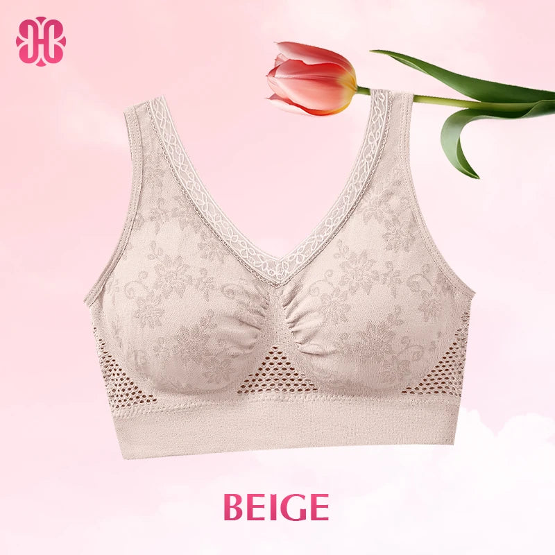 Hana Bra - Pure Cotton Buttonless Comfy Lifting Bra