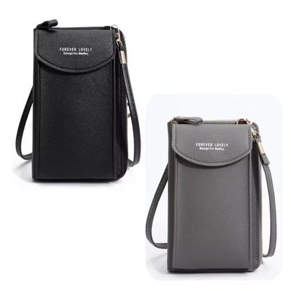 Lusine Bag - Waterproof Leather Crossbody Phone Bag/ Clutch Wallet for iPhone, Galaxy & Other