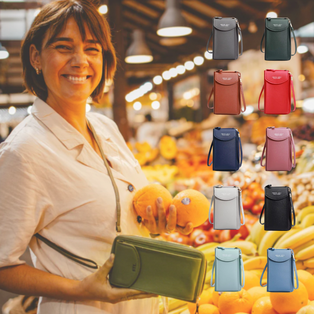 Lusine Bag - Waterproof Leather Crossbody Phone Bag/ Clutch Wallet for iPhone, Galaxy & Other