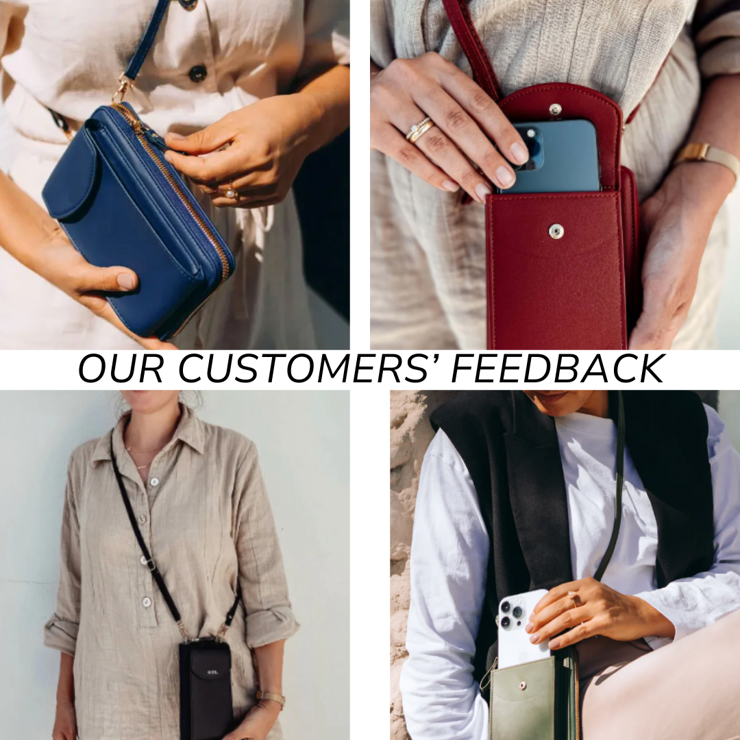 Lusine Bag - Waterproof Leather Crossbody Phone Bag/ Clutch Wallet for iPhone, Galaxy & Other