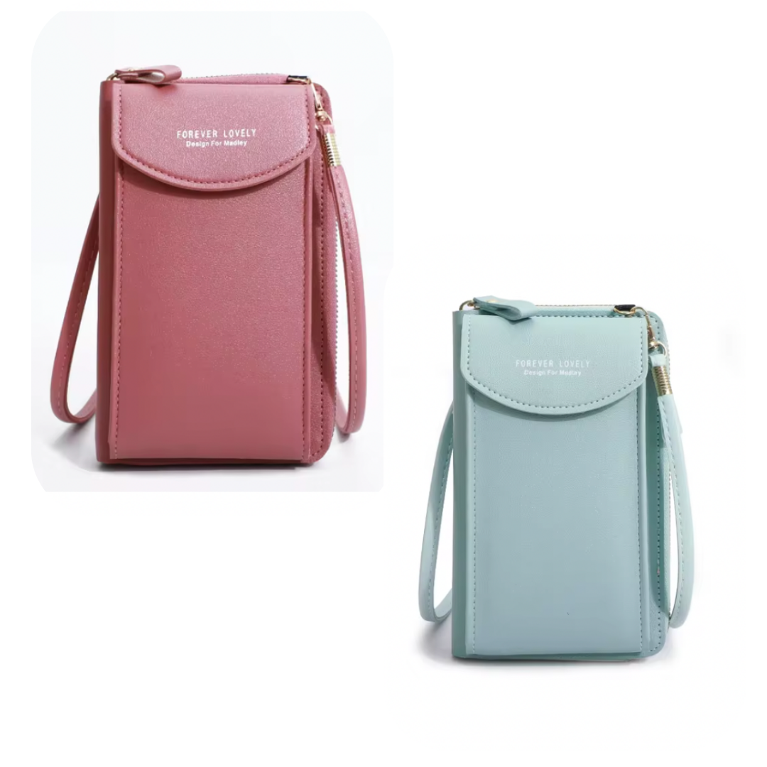 Lusine Bag - Waterproof Leather Crossbody Phone Bag/ Clutch Wallet for iPhone, Galaxy & Other