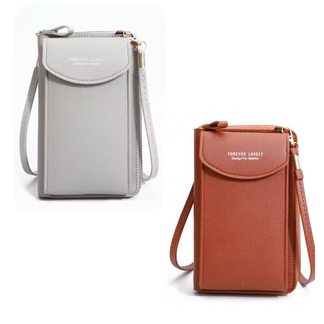 Lusine Bag - Waterproof Leather Crossbody Phone Bag/ Clutch Wallet for iPhone, Galaxy & Other
