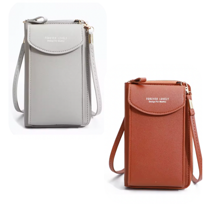 Lusine Bag - Waterproof Leather Crossbody Phone Bag/ Clutch Wallet for iPhone, Galaxy & Other