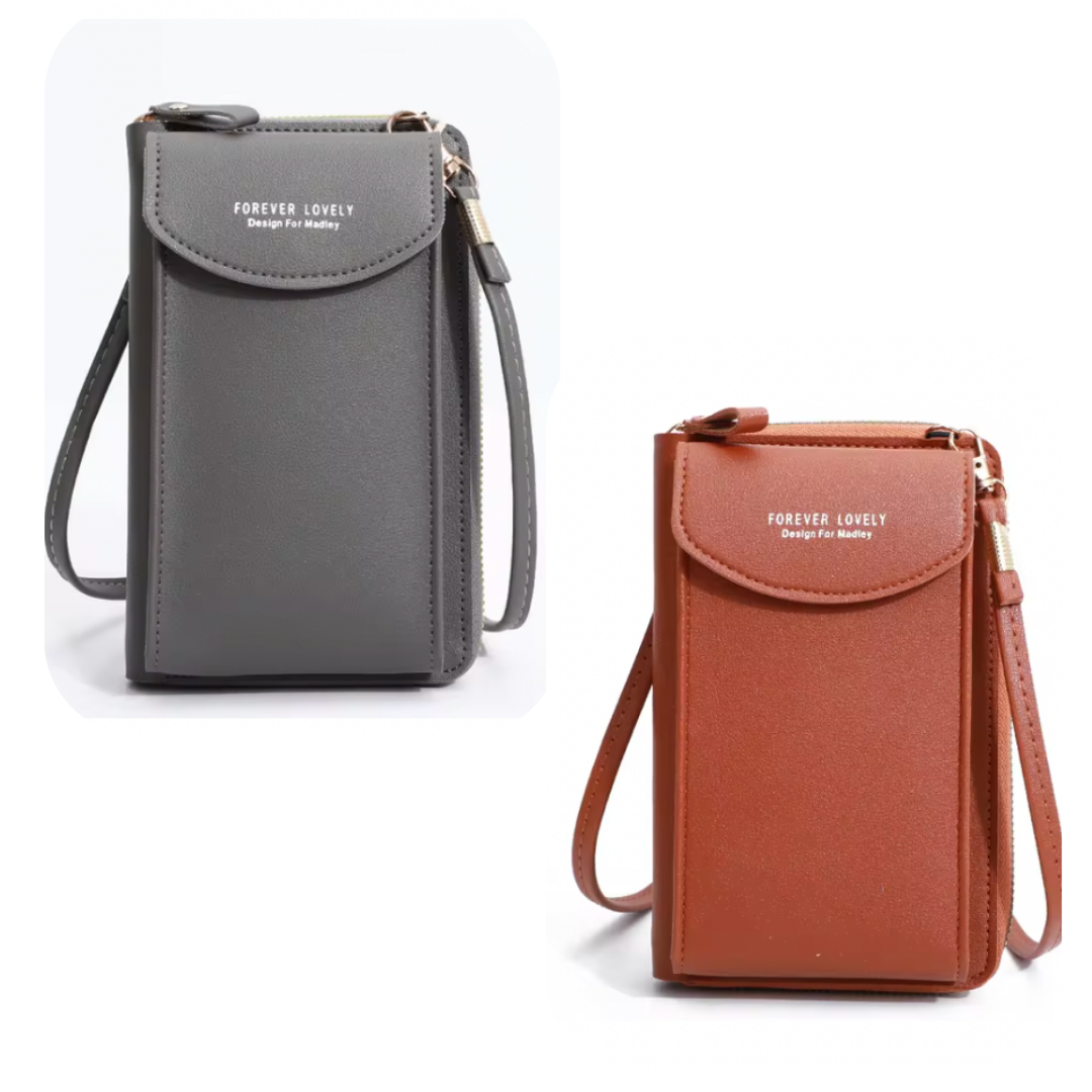 Lusine Bag - Waterproof Leather Crossbody Phone Bag/ Clutch Wallet for iPhone, Galaxy & Other