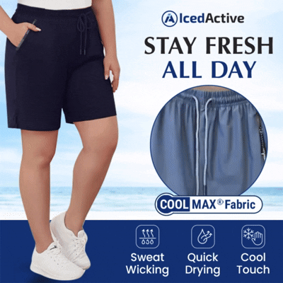IcedActive - Women's Ice Silk Quick Drying Stretch Shorts