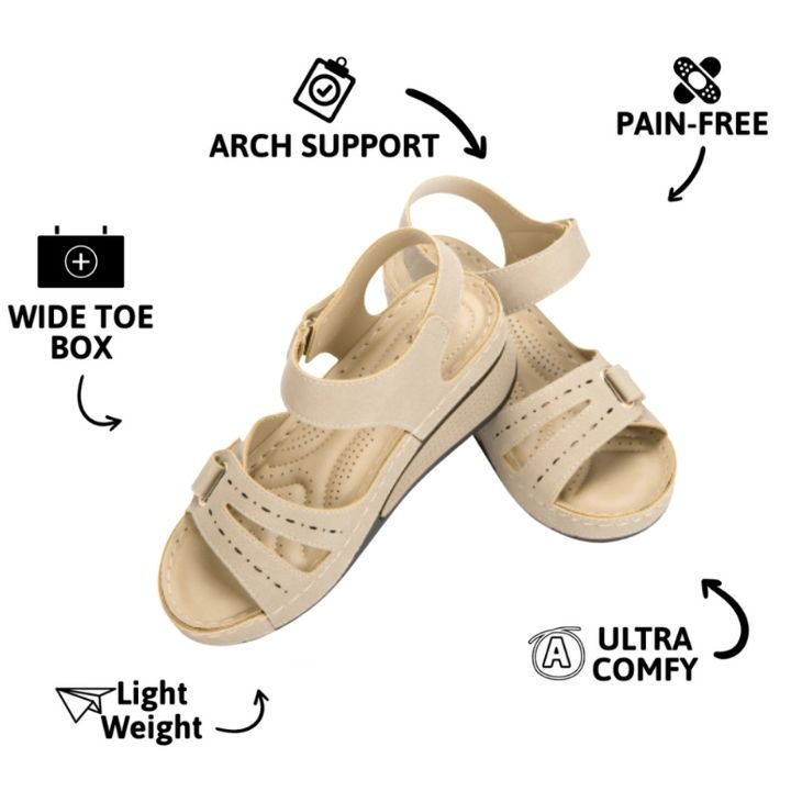OrthoSport Non-Slip Comfort Adjustable Open Toe Walking Sandals