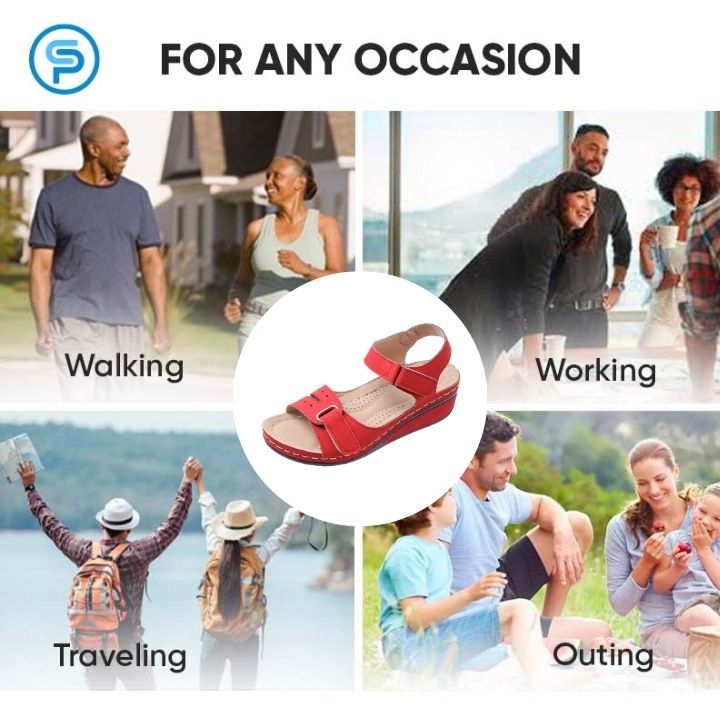 OrthoSport Non-Slip Comfort Adjustable Open Toe Walking Sandals