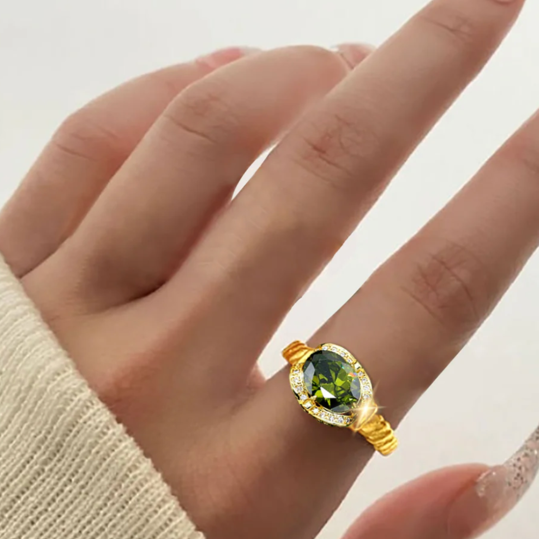 Geometric Wedding Jewelry Set - Starry 18K Yellow Gold Plated Pendant Earring Bracelet & Ring Set
