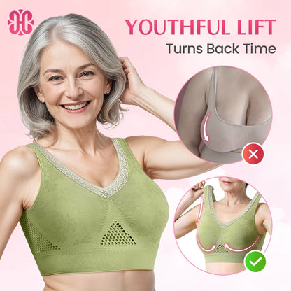Hana Bra - Pure Cotton Buttonless Comfy Lifting Bra
