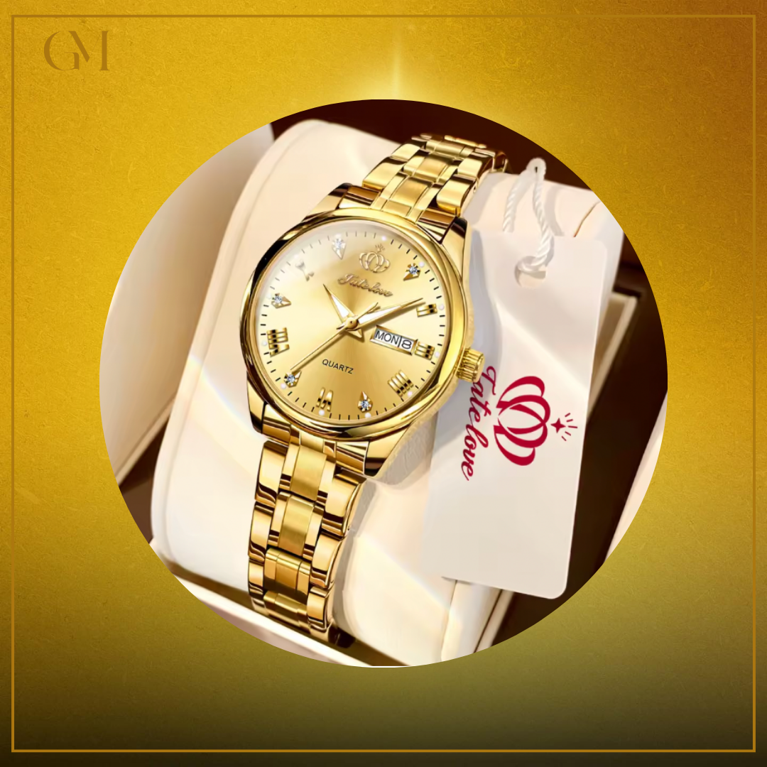 MESA LOVE LUXURY SET -  Classic Wristwatch Bracelet Pendant Necklace For Women