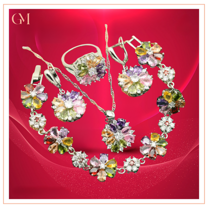 Zircon Gold Female Jewelry: Limited Edition Golden Harmony Jewelry Set – 65% OFF