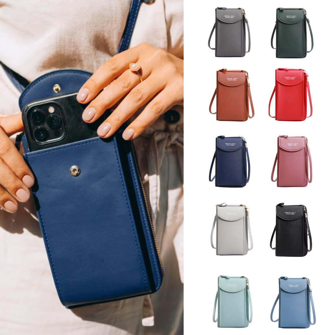 Lusine Bag - Waterproof Leather Crossbody Phone Bag/ Clutch Wallet for iPhone, Galaxy & Other