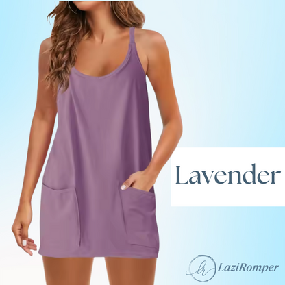 LaziRomper - Camisole Romper with Built-in Layers