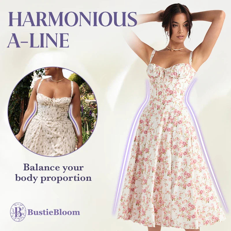 LAST DAY SALE 75% OFF - Floral Print Bustier Sundress