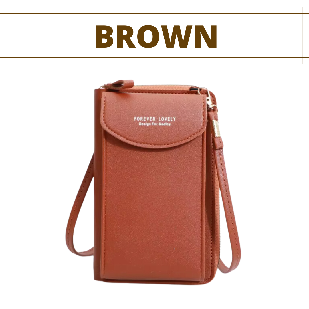 Lusine Bag - Waterproof Leather Crossbody Phone Bag/ Clutch Wallet for iPhone, Galaxy & Other