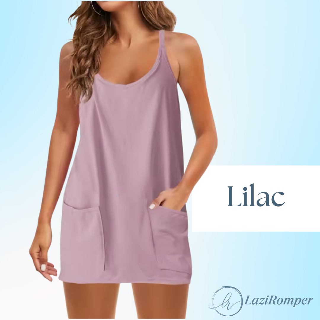 LaziRomper - Camisole Romper with Built-in Layers