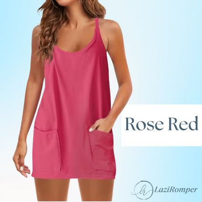 LaziRomper - Camisole Romper with Built-in Layers