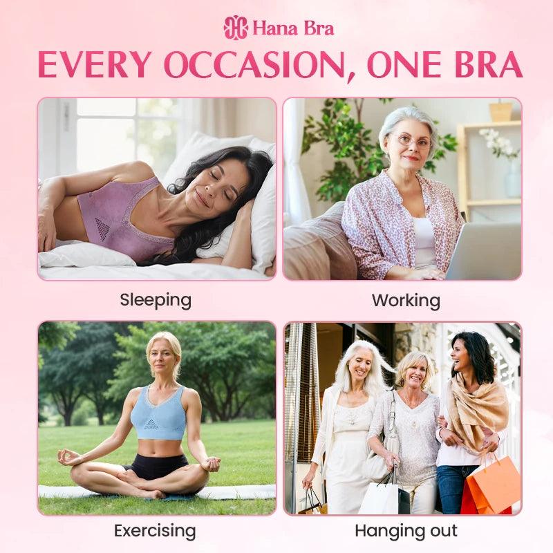 Hana Bra - Pure Cotton Buttonless Comfy Lifting Bra