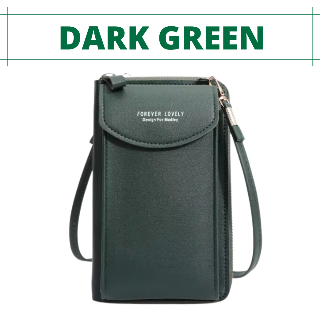 Lusine Bag - Waterproof Leather Crossbody Phone Bag/ Clutch Wallet for iPhone, Galaxy & Other