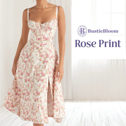 LAST DAY SALE 75% OFF - Floral Print Bustier Sundress