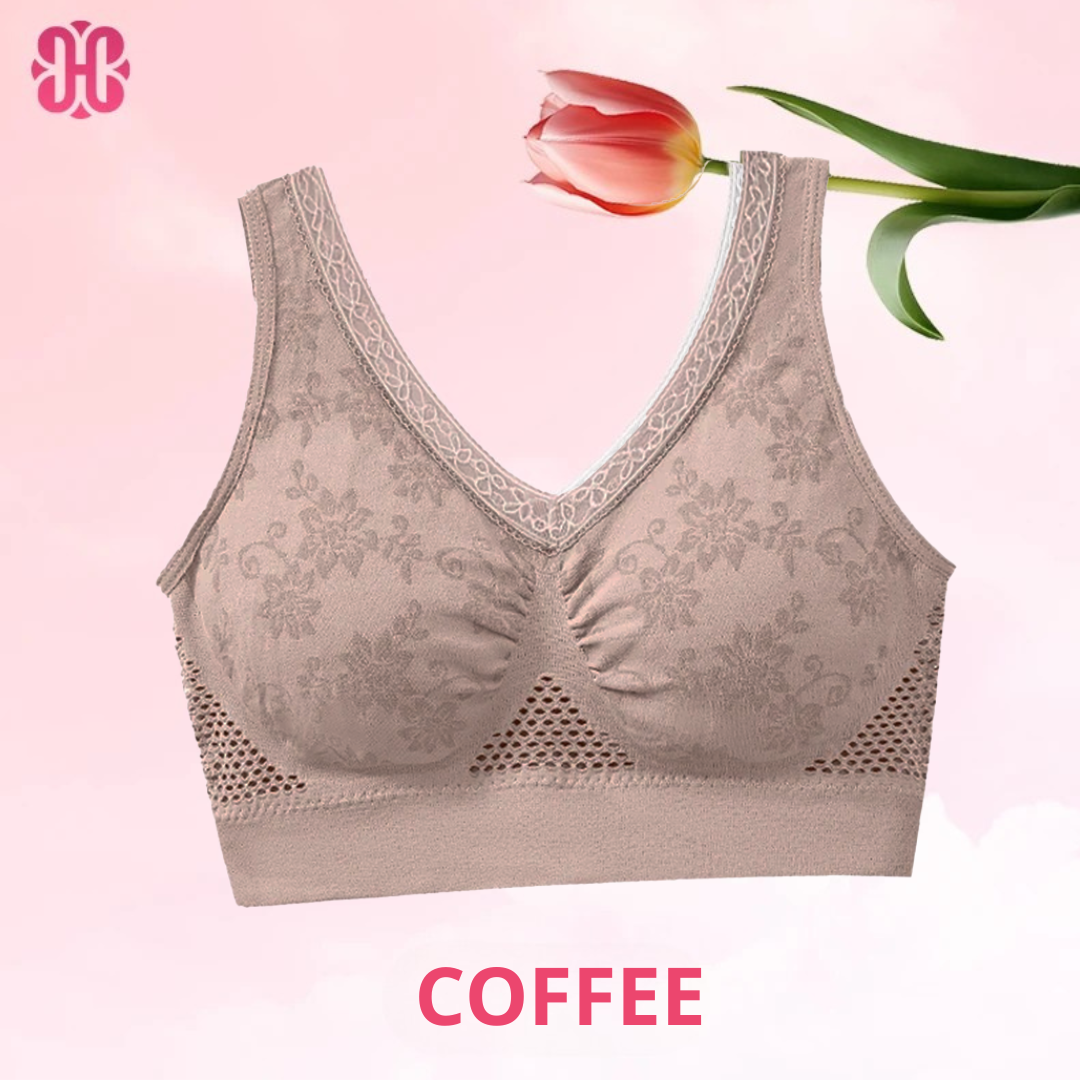 Hana Bra - Pure Cotton Buttonless Comfy Lifting Bra
